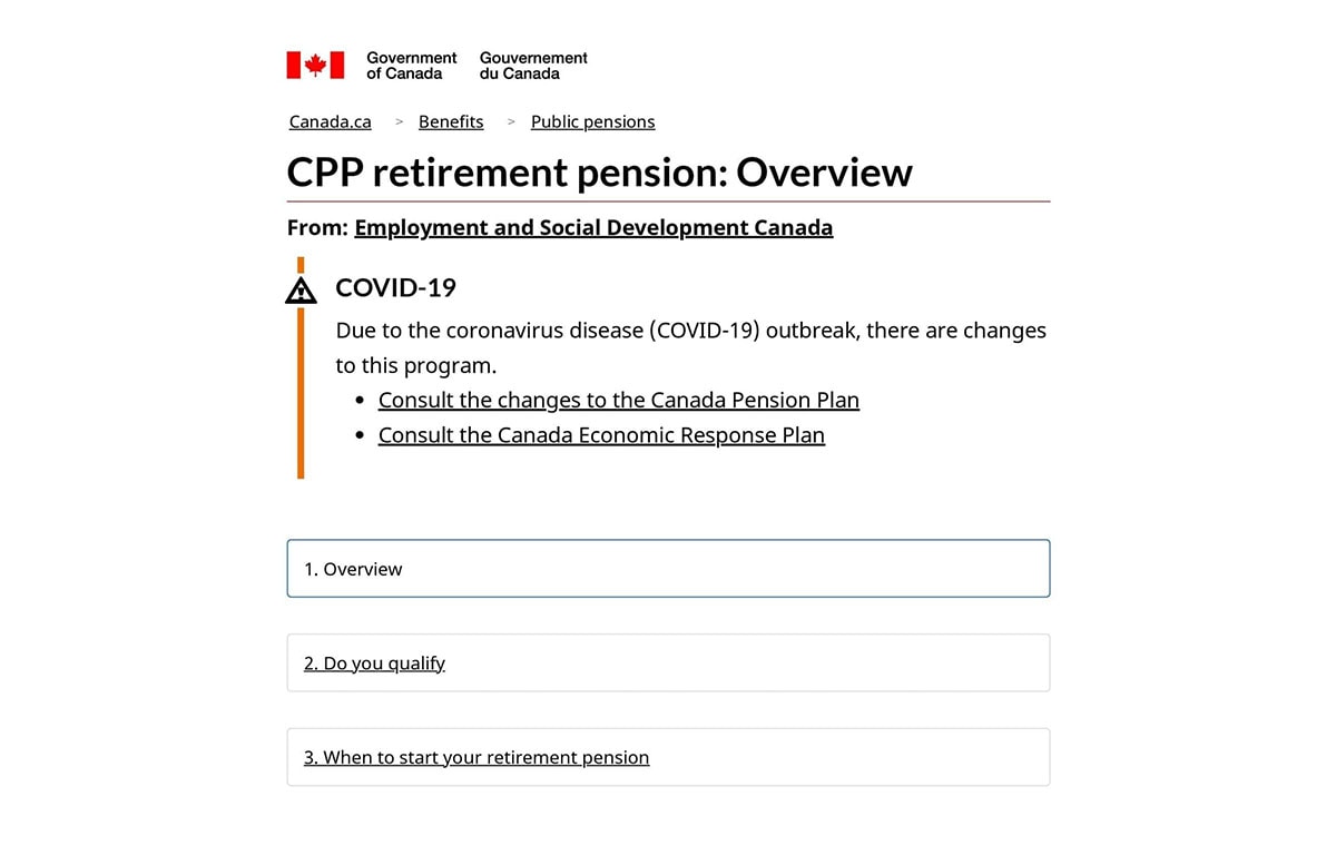 Canada Pension Plan Overview Canada