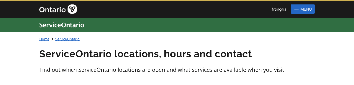 Services Ontario Website Image