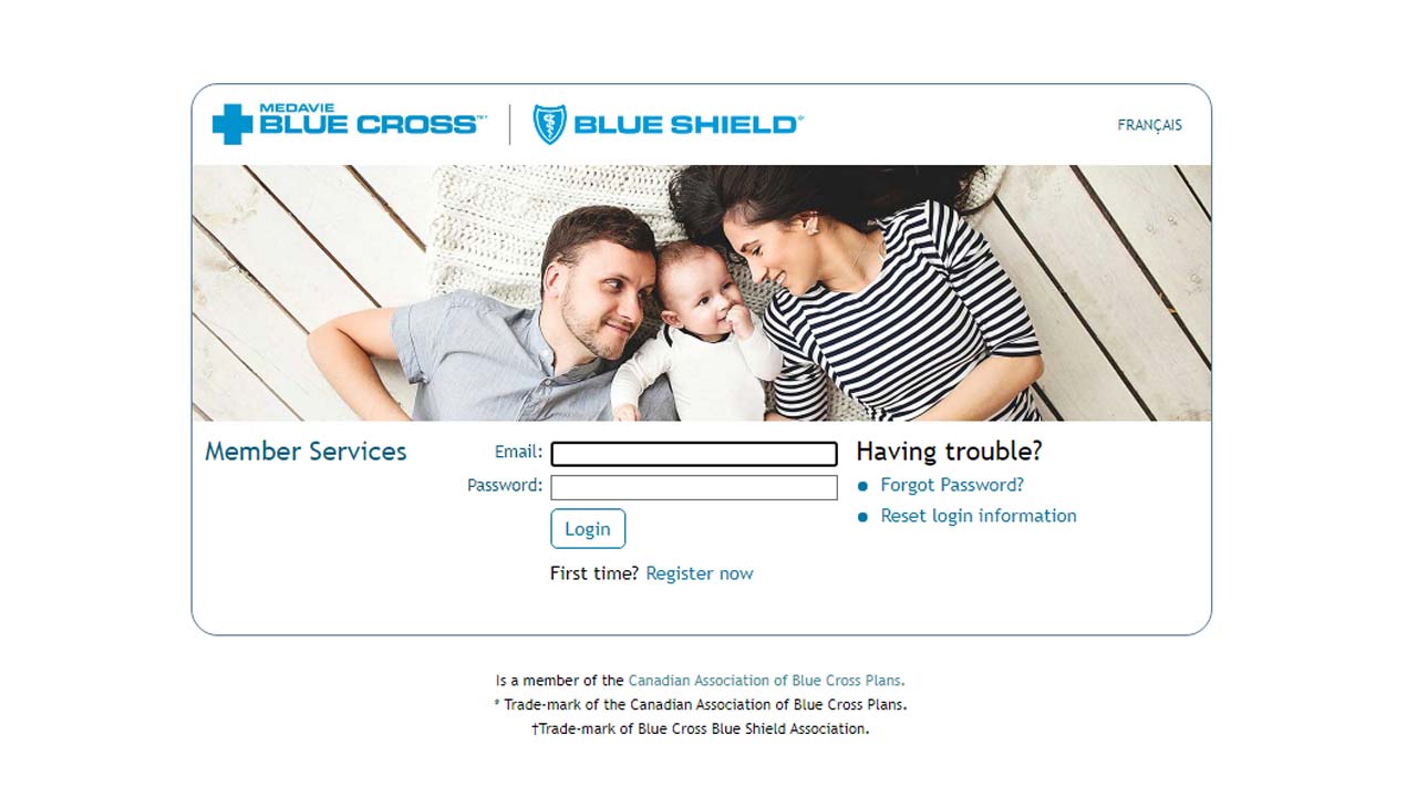 medavie blue cross website login screenshot
