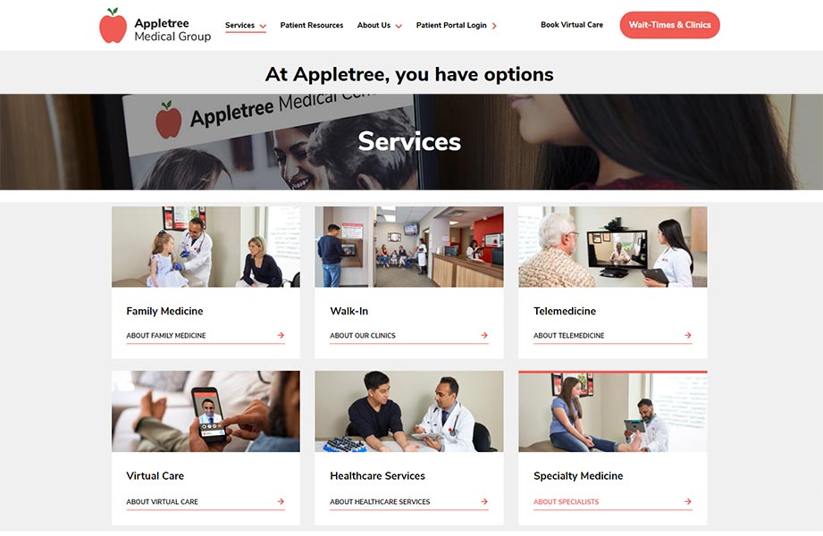 Appletree Medical Group online services
