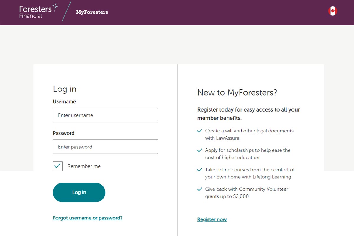 foresters financial login