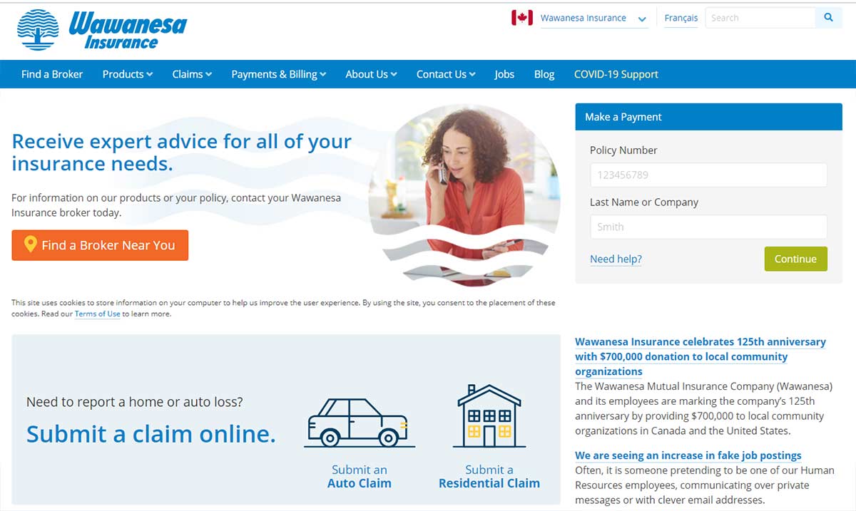 Wawanesa insurance website
