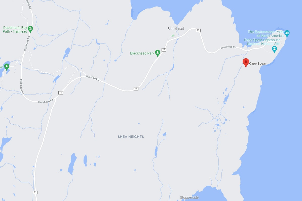 Cape Spear Map Image