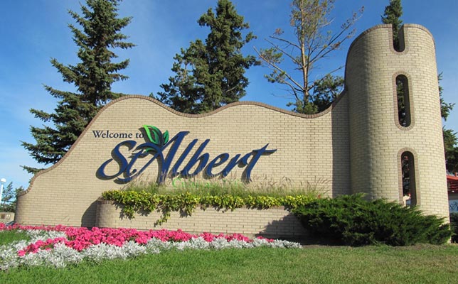 St Albert Alberta Welcome Landmark